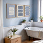 Splish Splash Striped Bathroom Print - Digital Print