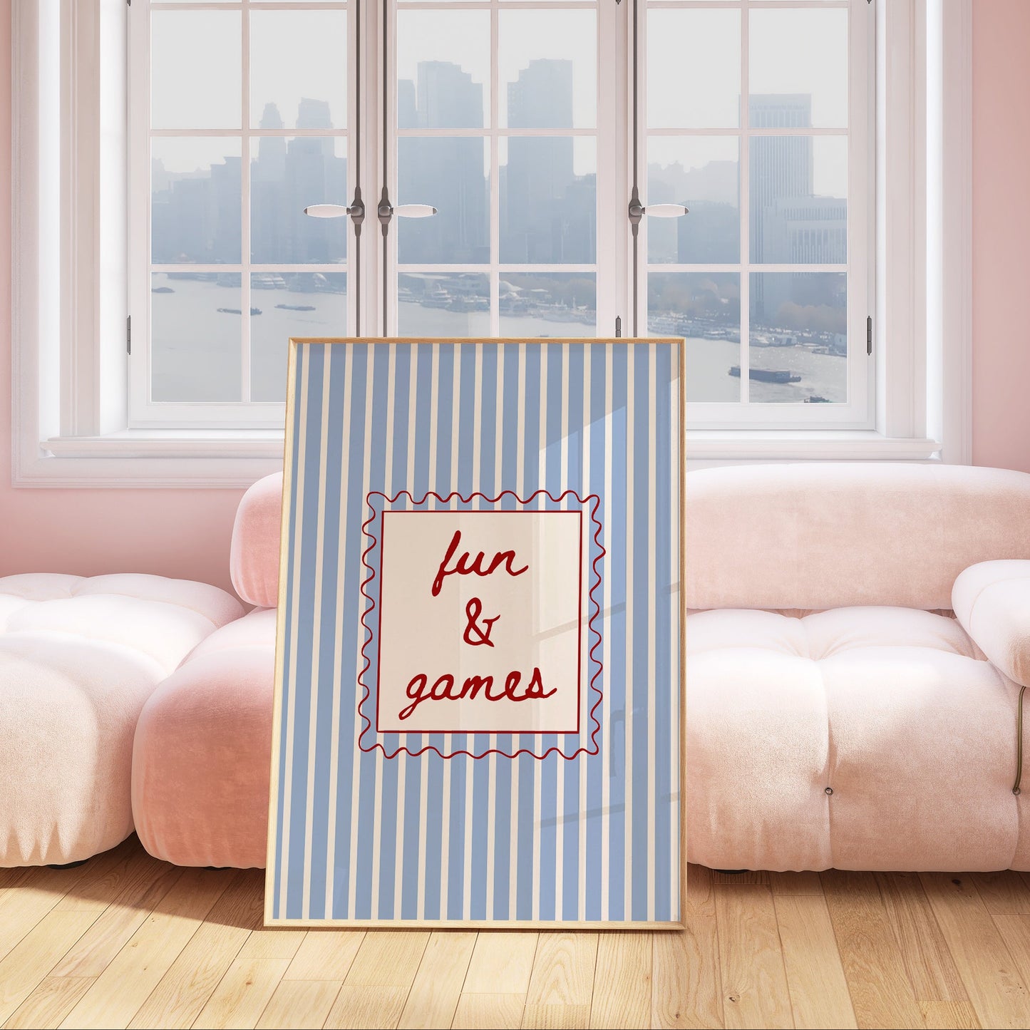 Fun & Games Striped  Art - Digital Print