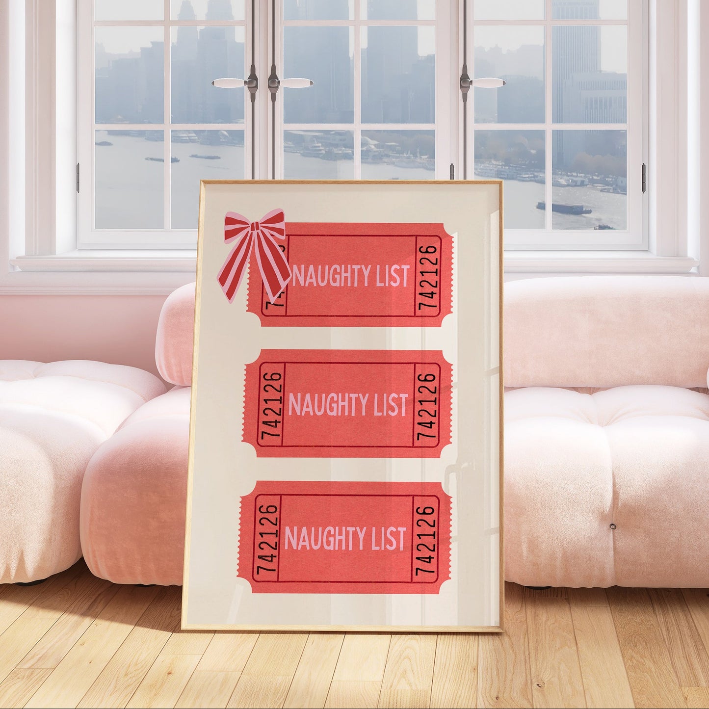 Naughty List Chtistmas Admission Ticket  - Digital Print