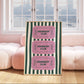 The Homebody Club Pink & Green Striped Art - Digital Print