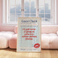 I'll Just Have A Glass Of Wine & A Million Dollars Please | Retro Guest Check Poster - Digital Print