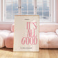 Pink It's All Good Typography Art - Empowerment Print - Digital Print