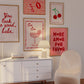 Red & Pink Dopamine Art Set of 5