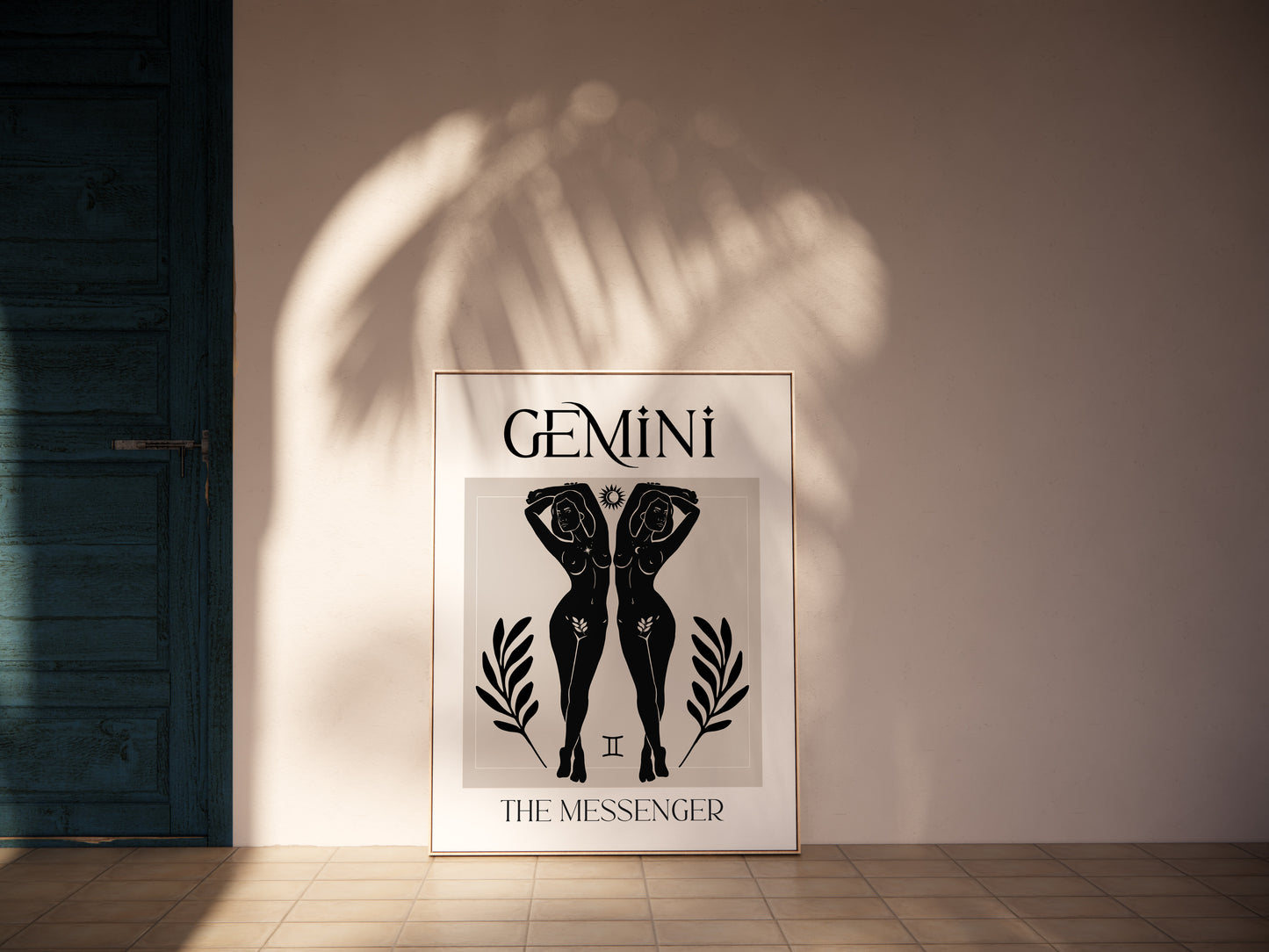 Zodiac Gemini Goddess Wall Art Print, Sun Sign Art
