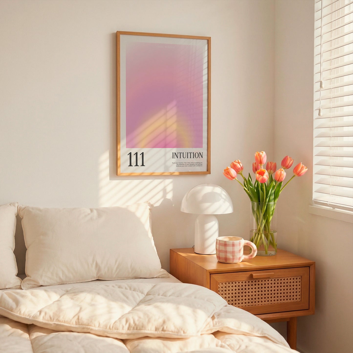 Angel Number Poster 111 Gradient Art - Digital Print