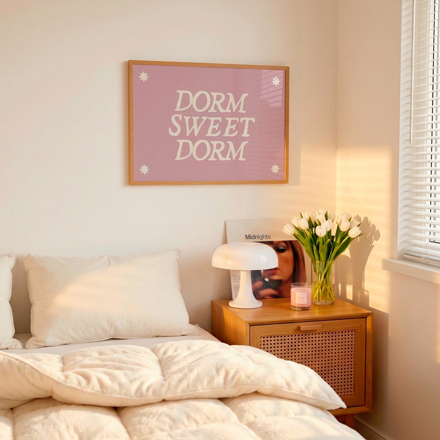 Pink Dorm Sweet Dorm Art Print - Digital Print