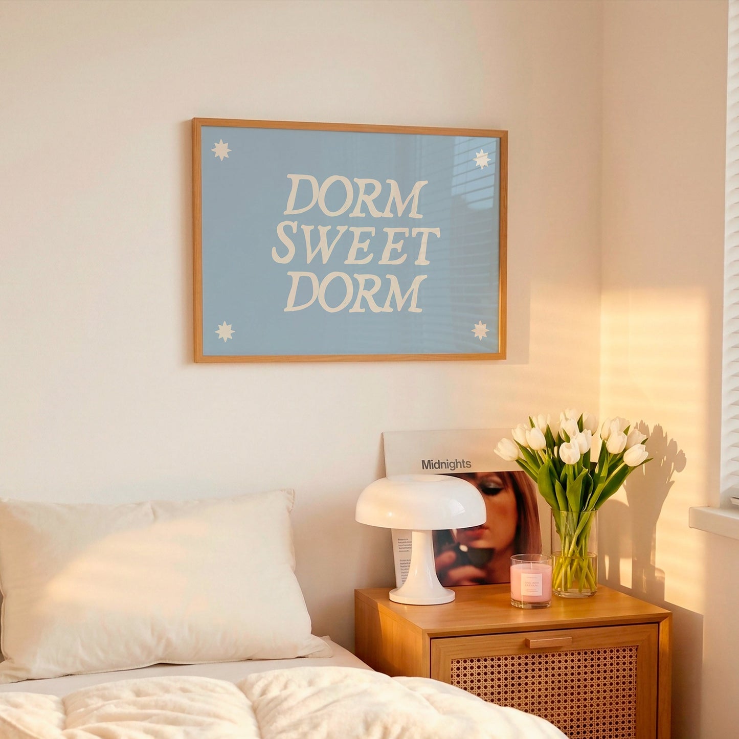 Blue Dorm Sweet Dorm Art Print - Digital Print