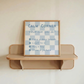 Calm Corner Print | Blue Checkered