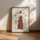 Esoteric Goddess with solar systems