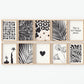 Black & White Abstract Wall Art Set of 10 | Abstract Botanical & Flower Art | Digital Prints