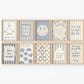 Calm Corner Posters Set of 10 — Tan Blue Digital Prints
