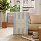 Pastel Blue & Yellow ' The Fuck ' striped print