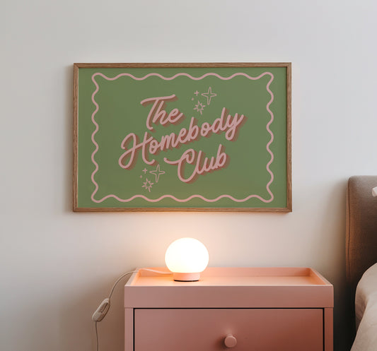Retro The Homebody Club Pink & Green