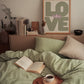 Sage Green Love You Typography Art - Digital Print