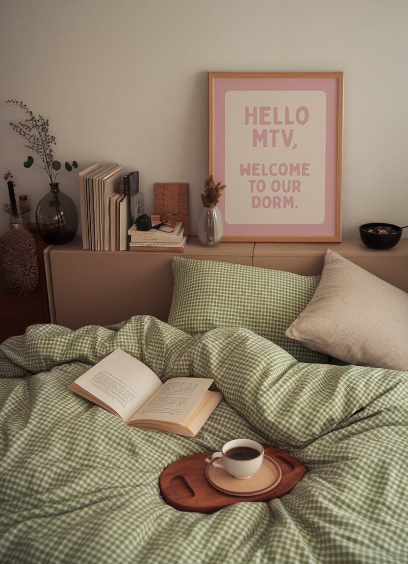 Pink Hello MTV, Welcome To Our Dorm - Digital Print