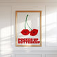 Pucker Up Buttercup Cherry Kiss Art - Digital Print