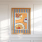 Striped Breakfast Art Print -  Digital Print