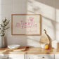 Pink Cozy Dinner Club Art - Digital Print