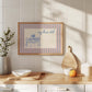 Pink & Blue Striped Cozy Dinner Club Art - Digital Print