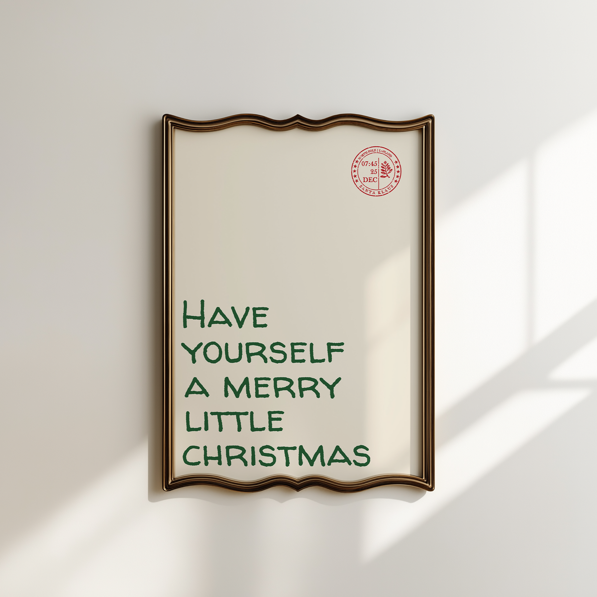 Have Yourself a Merry Little Christmas | Santa Stamp Print