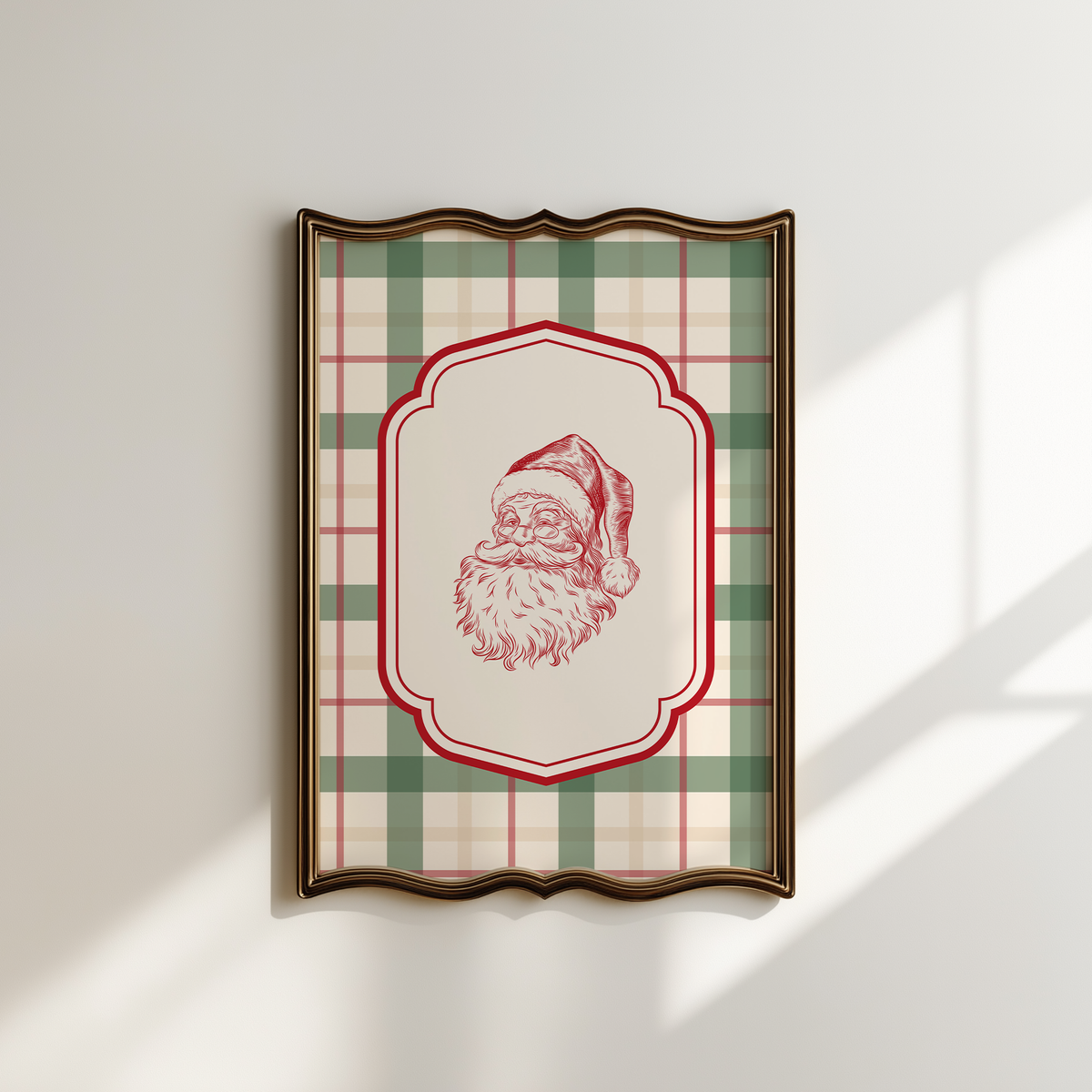 Vintage Christmas Print Set of 6 | Red & Green