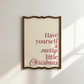 Have Yourself a Merry Little Christmas Print | Burgundy