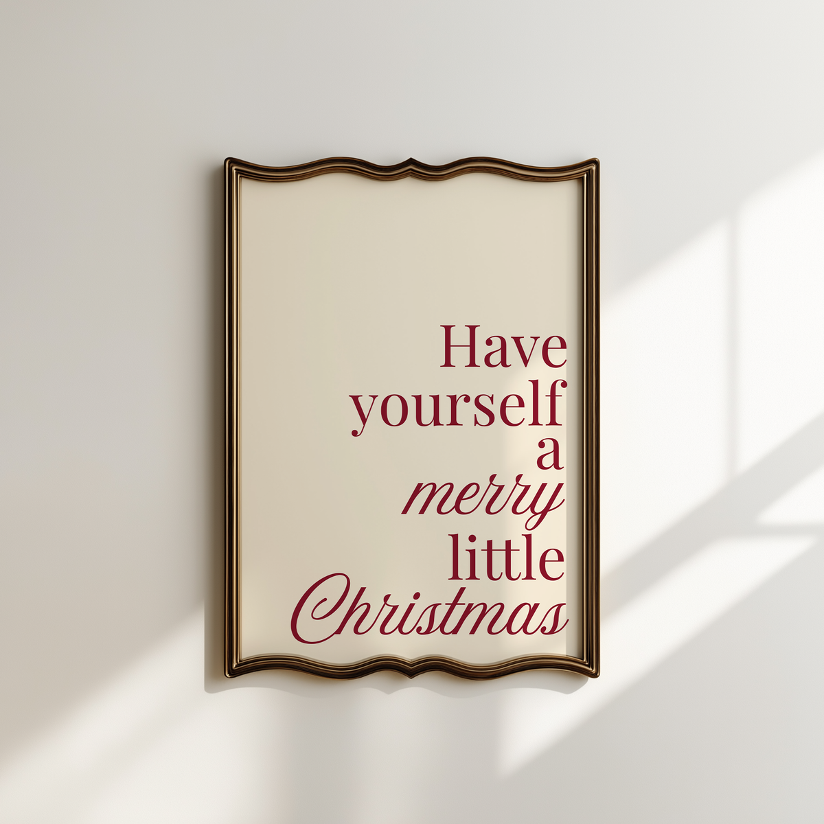 Have Yourself a Merry Little Christmas Print | Burgundy
