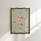 Holly & Jolly | Bow Striped Print