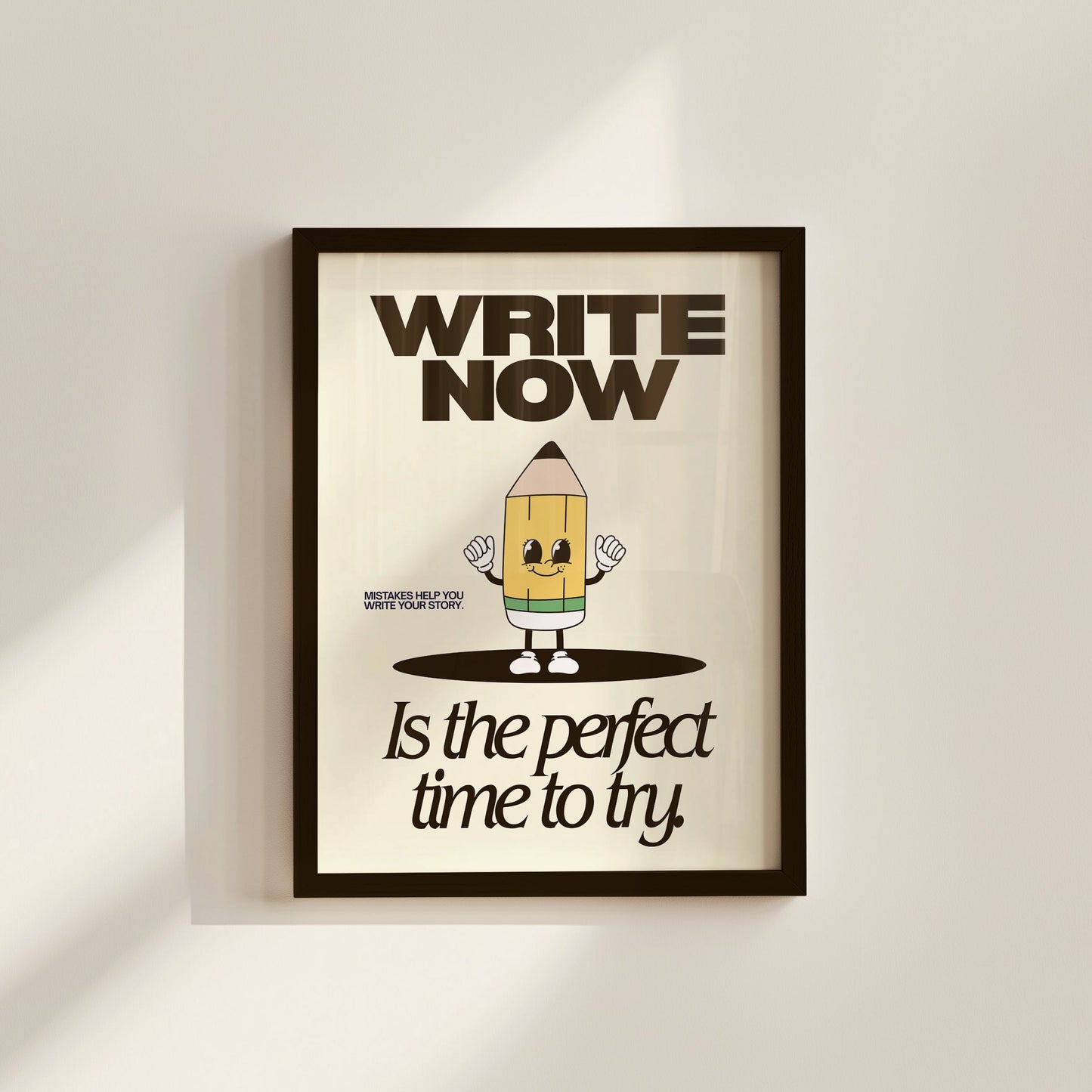 Cute Pencil Character | Writing Poster