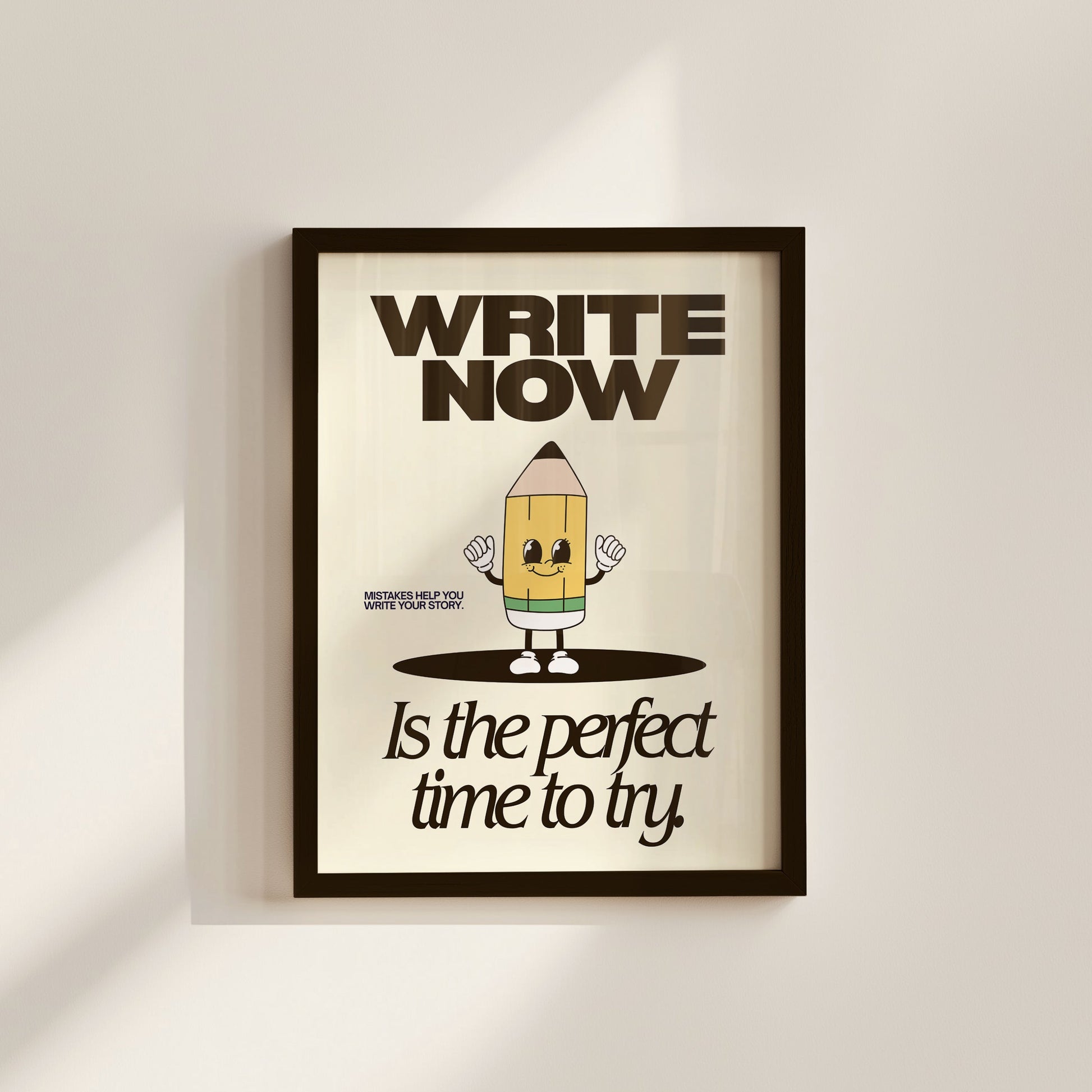 Cute Pencil Character | Writing Poster