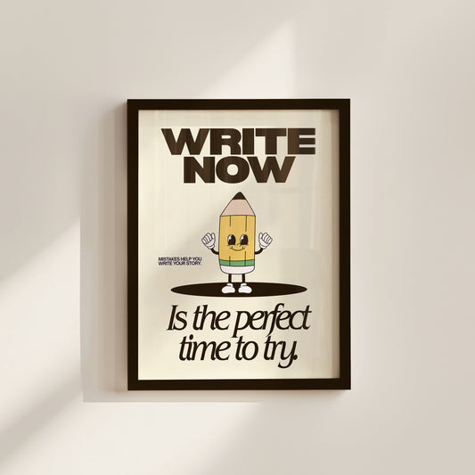 Cute Pencil Character | Writing Poster