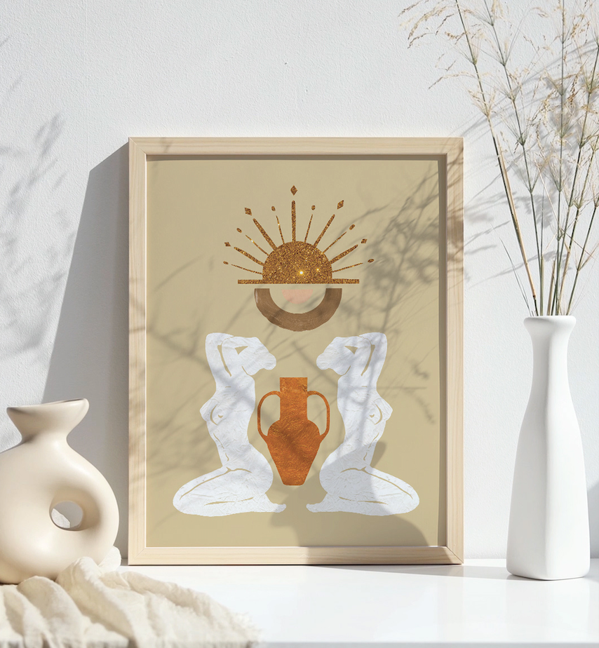 Sunny Abstract Boho Goddess