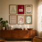 Christmas Print Set of 6 | Vintage Holiday Gallery Wall