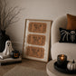Set of 3 vintage-style Halloween prints: three "Trick or Treat, Admit One" ticket stubs, the word "BOO" in dripping black lettering, and "'Tis the season to be spooky" framed by skeleton hands on black and cream stripes.