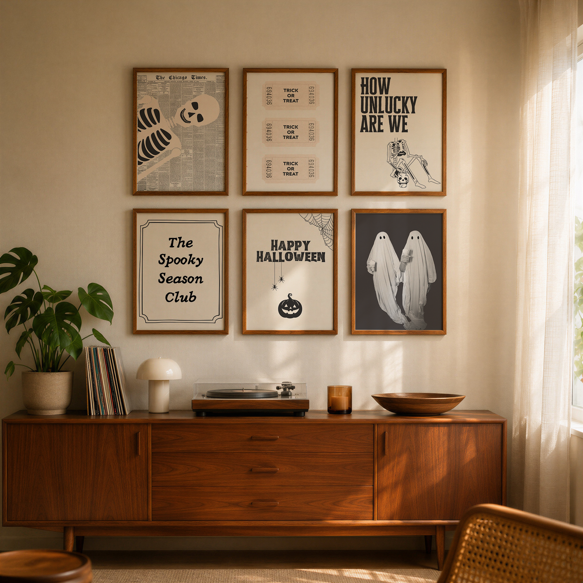 Halloween Print Set of 6 | Vintage Spooky Gallery Wall