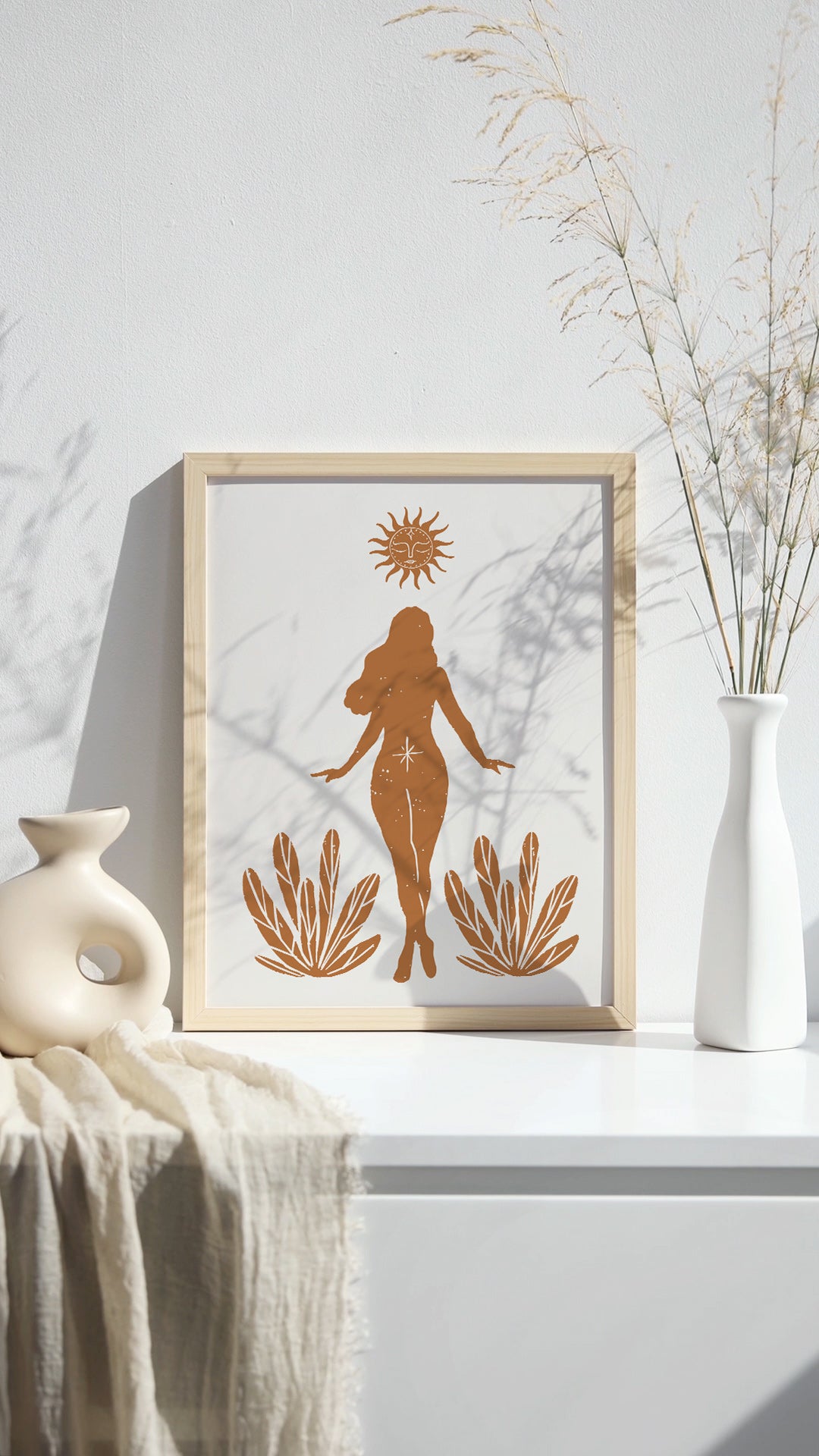 Terra Cotta Boho Goddess Print