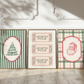 Vintage Christmas Print Set of 6 | Red & Green
