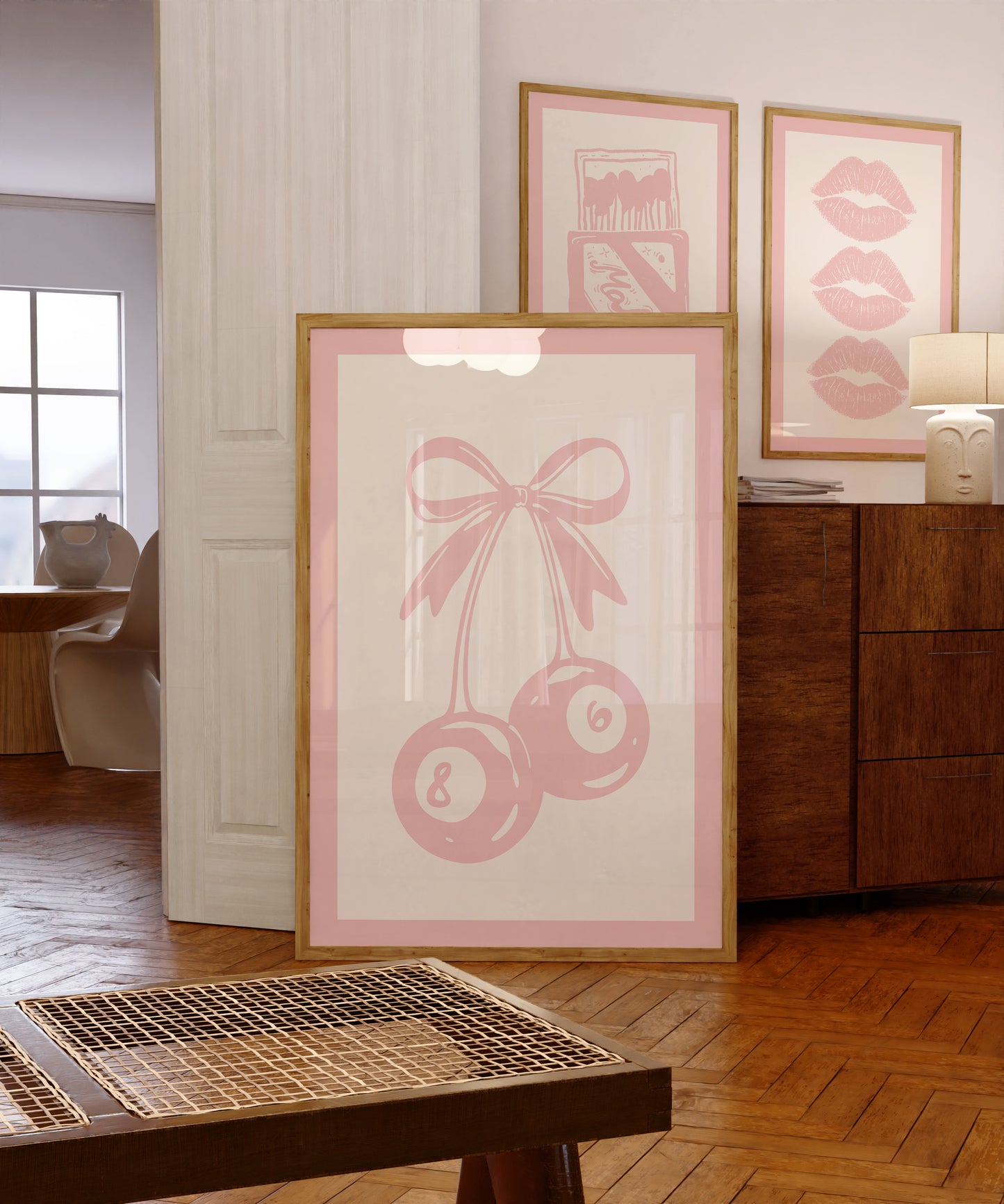 Pink Coquette Art Set of 3 - Trendy Gallery Wall Prints - Digital Print