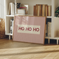Ho Ho Ho Print | Red Pinstripe Christmas Wall Art