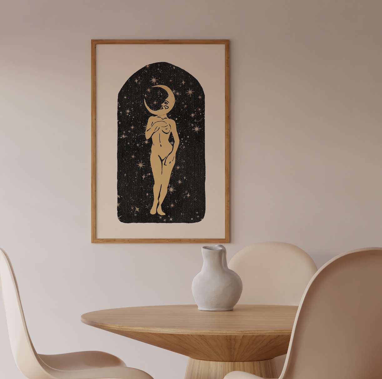 Cosmic Moon Goddess - Digital Print