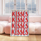 Red & Blue Striped Striped Kisses Print - Digital Print