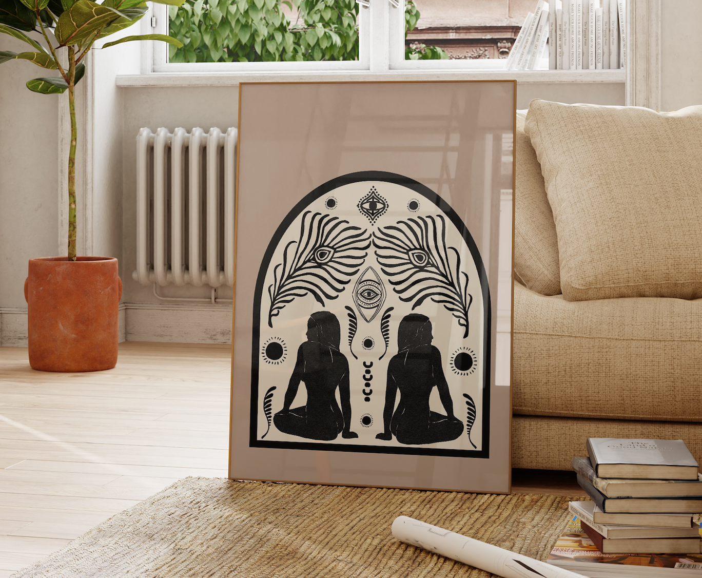 Mystical Sisterhood Art Print Feminine Energy Artwork Spiritual Artwork