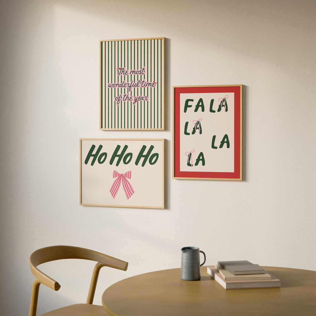 Christmas Print Set of 3 | Festive Gallery Wall Bundle