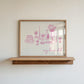 Pink Cozy Dinner Club Art - Digital Print