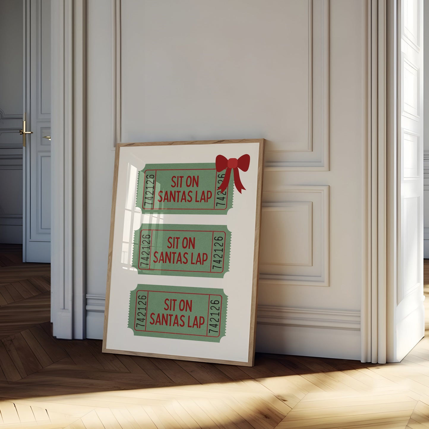 Sit on Santas Lap Admission Ticket  - Digital Print