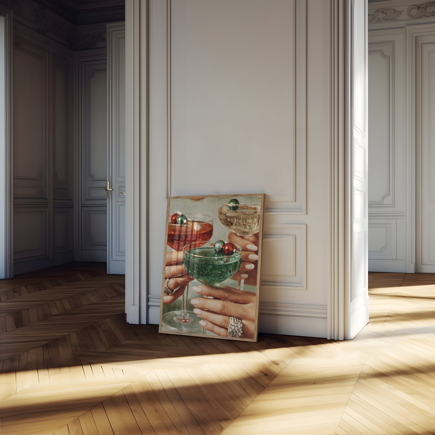 Retro Holly Jolly Christmas Cocktails - Digital Print