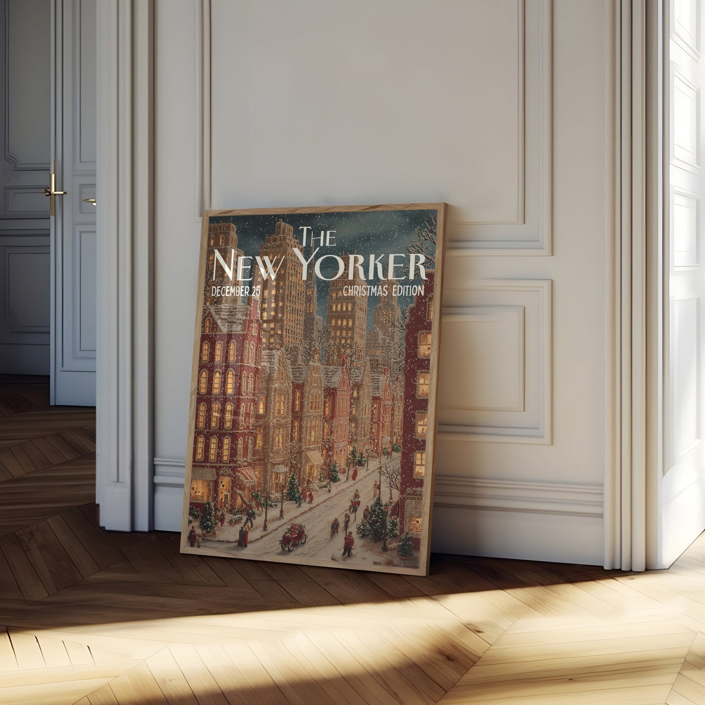 The New Yorker Christmas | New York Streets | Gingerbread Building - Digital Print