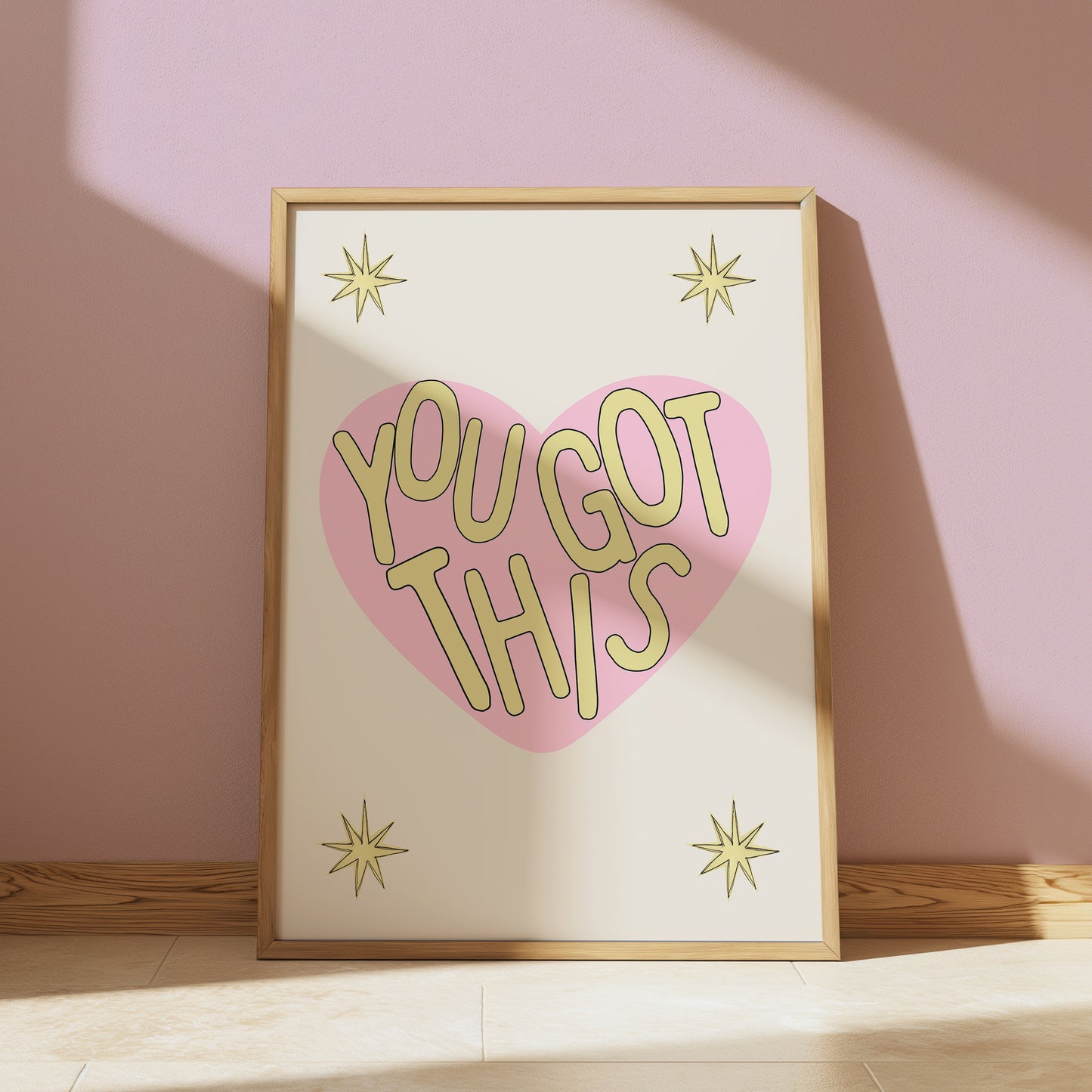 You Got This Striped Heart Print - Digital Print