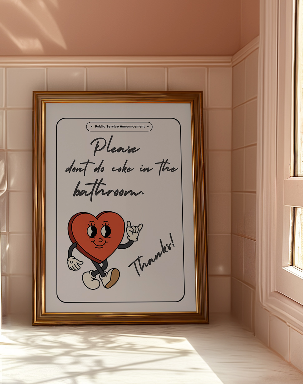 Please Don't Do Coke In The Bathroom Funny Wall Art/ Bathroom Art / Typography Print / Digital Download