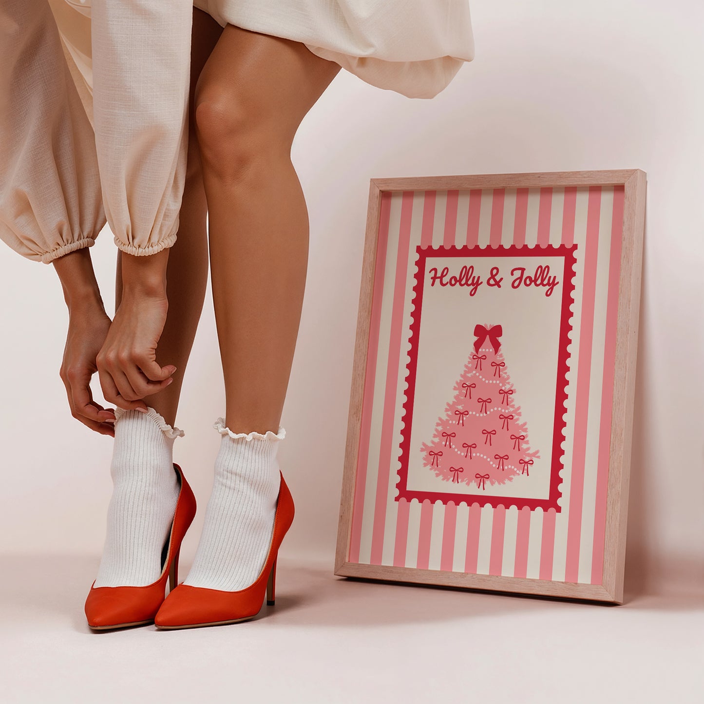 Holly & Jolly Christmas Print - Digital Print